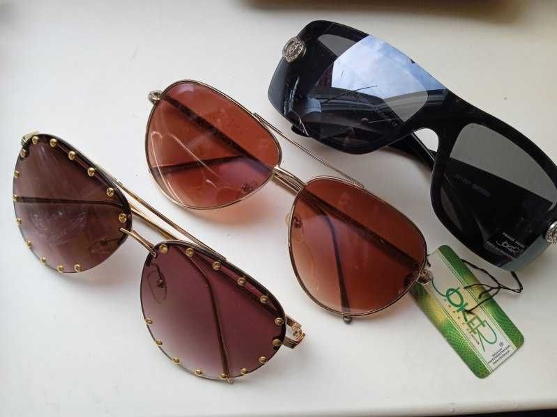 Okulary damskie przeciwsłoneczne 3 sztuki joker aviator zestaw.Okazja.