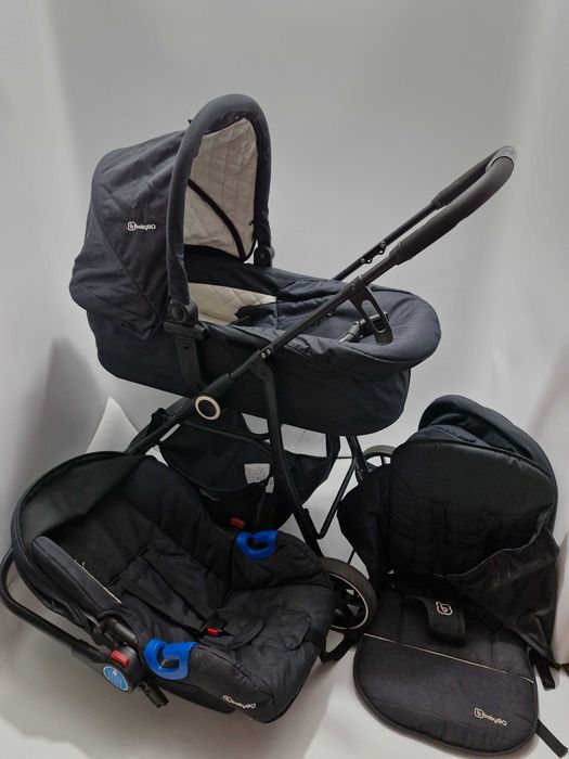 Wózek wielofunkcyjny 3w1 Babygo Style Czarny używany