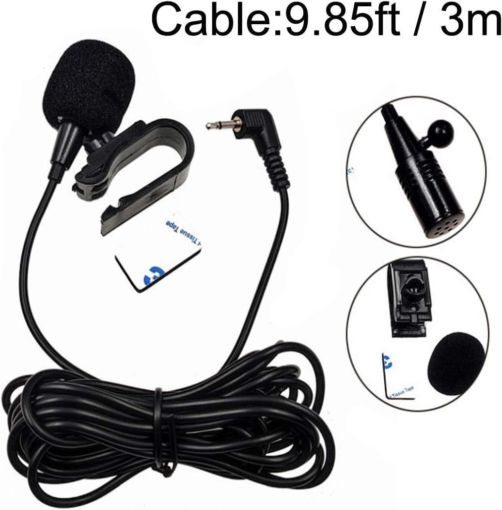 NewTH Zewnętrzny mikrofon 3,5 mm z kablem montażowym 3 m