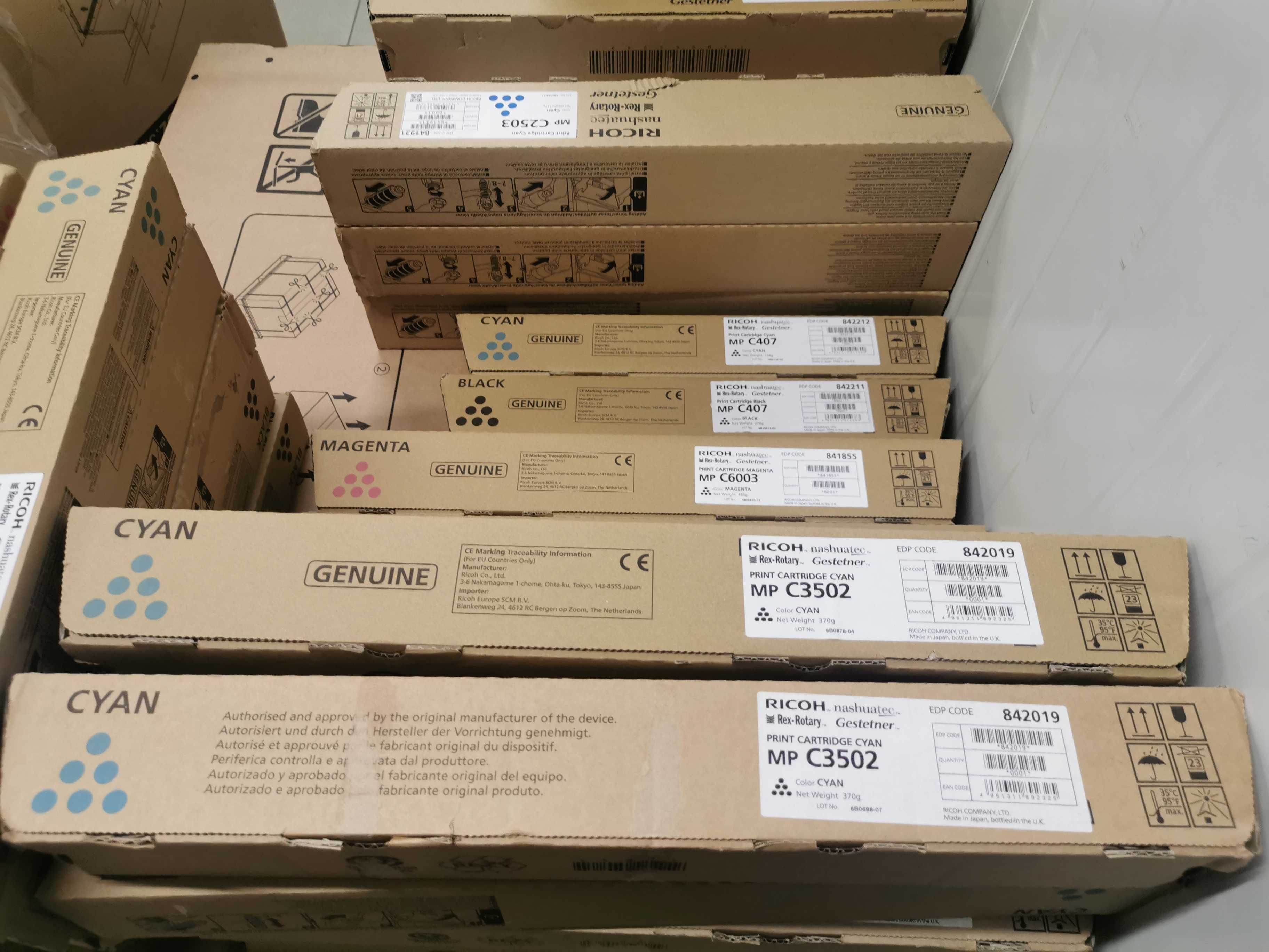Toner Ricoh MP C3503 c, m, y Faktura VAT