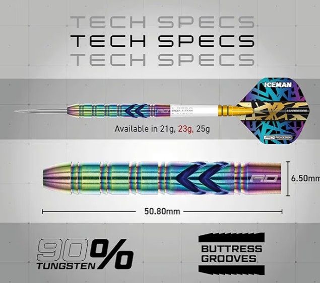 Gerwyn  Price Iceman Red dragon 23 gr. 90% wolframu