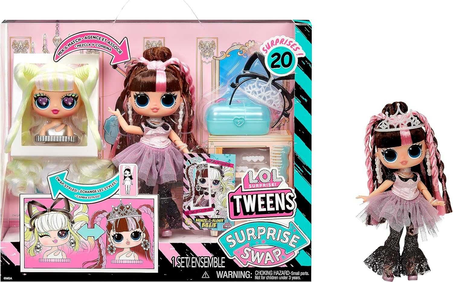 L.O.L. Surprise! Tweens Surprise Swap Fashion Doll Buns-2-Braids