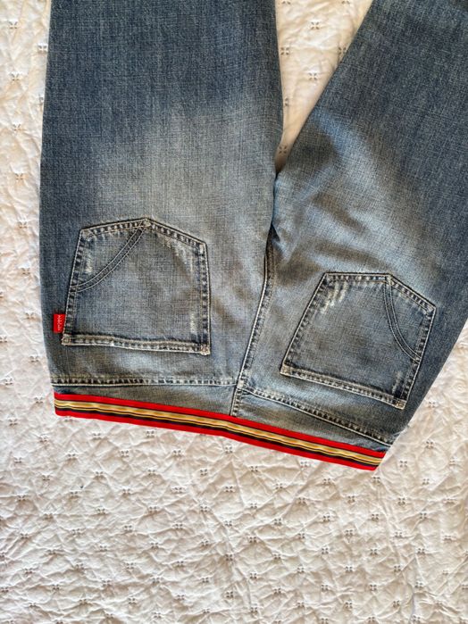 calças de ganga vintage lion of porches