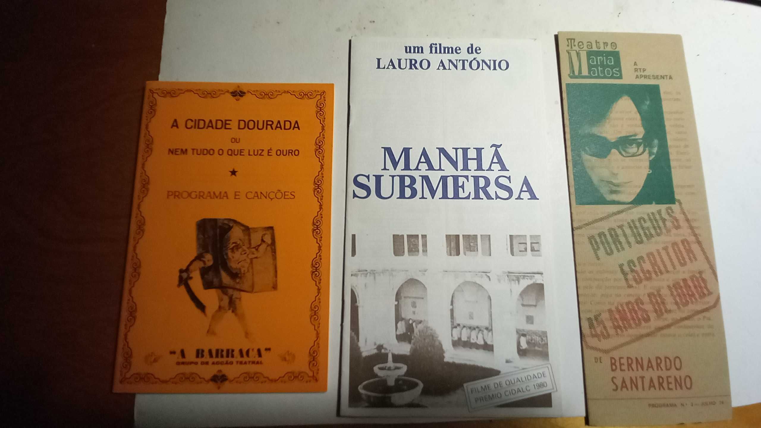 Folhetos de teatro anos 70/80 II+folh. Manhã Submersa