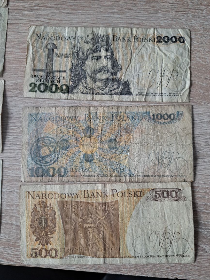 Banknoty  Prl  50 ,100,200,500,1000,2000 zł