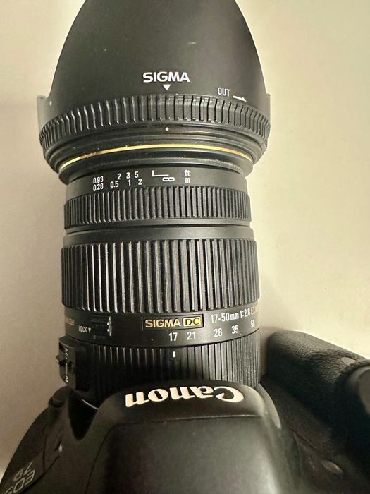 професійний фотоапарат Canon EOS 7D з обʼєктивом Sigma DC 17-50mm
