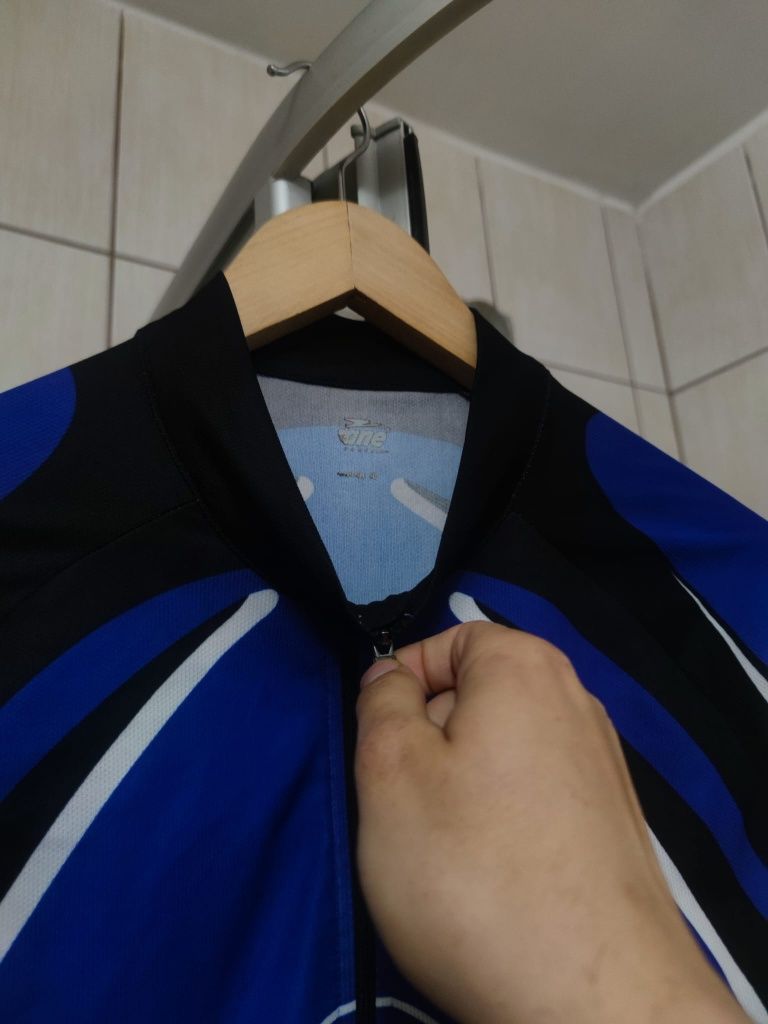 bluzka koszulka niebieska błękitna L Crane termoaktywna blue rowerowa