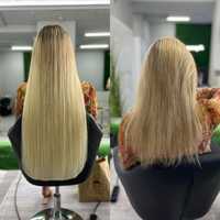 Наращивание волос 1500 грн салон