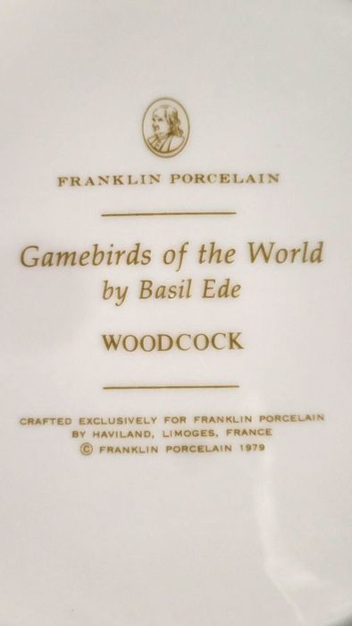 Zestaw 2 kolekcjonerskich talerzy  Franklin