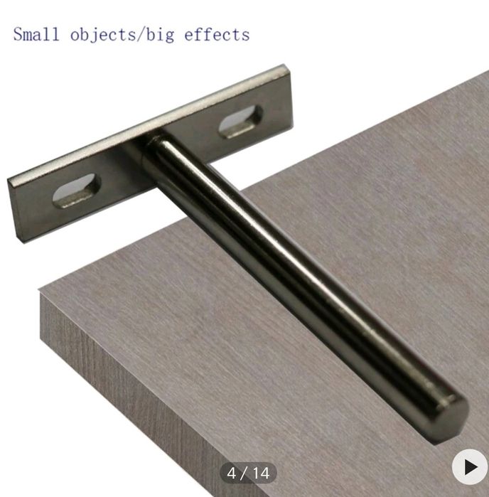 Suporte para prateleiras em aço inoxidável