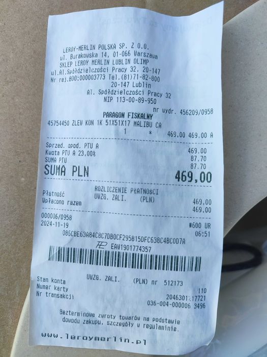 Zlewozmywak okrągły