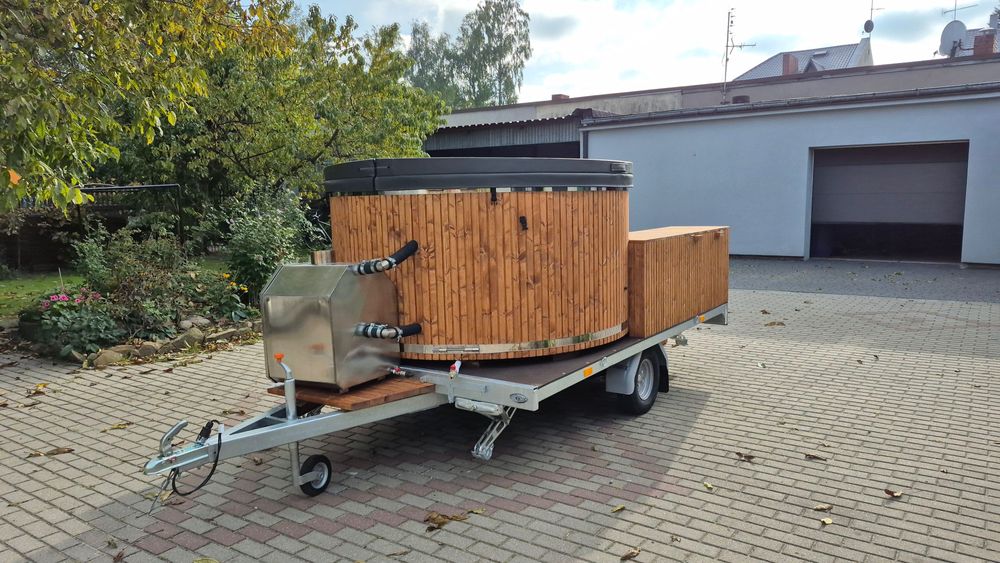 MOBILNA BALIA JACUZZI bania z hydro i Aero masażem spa do wynajęcia