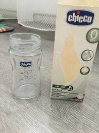 Пляшечка Chicco Nature скляна 0+