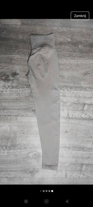 Beżowe Legginsy leginsy na siłownie S M