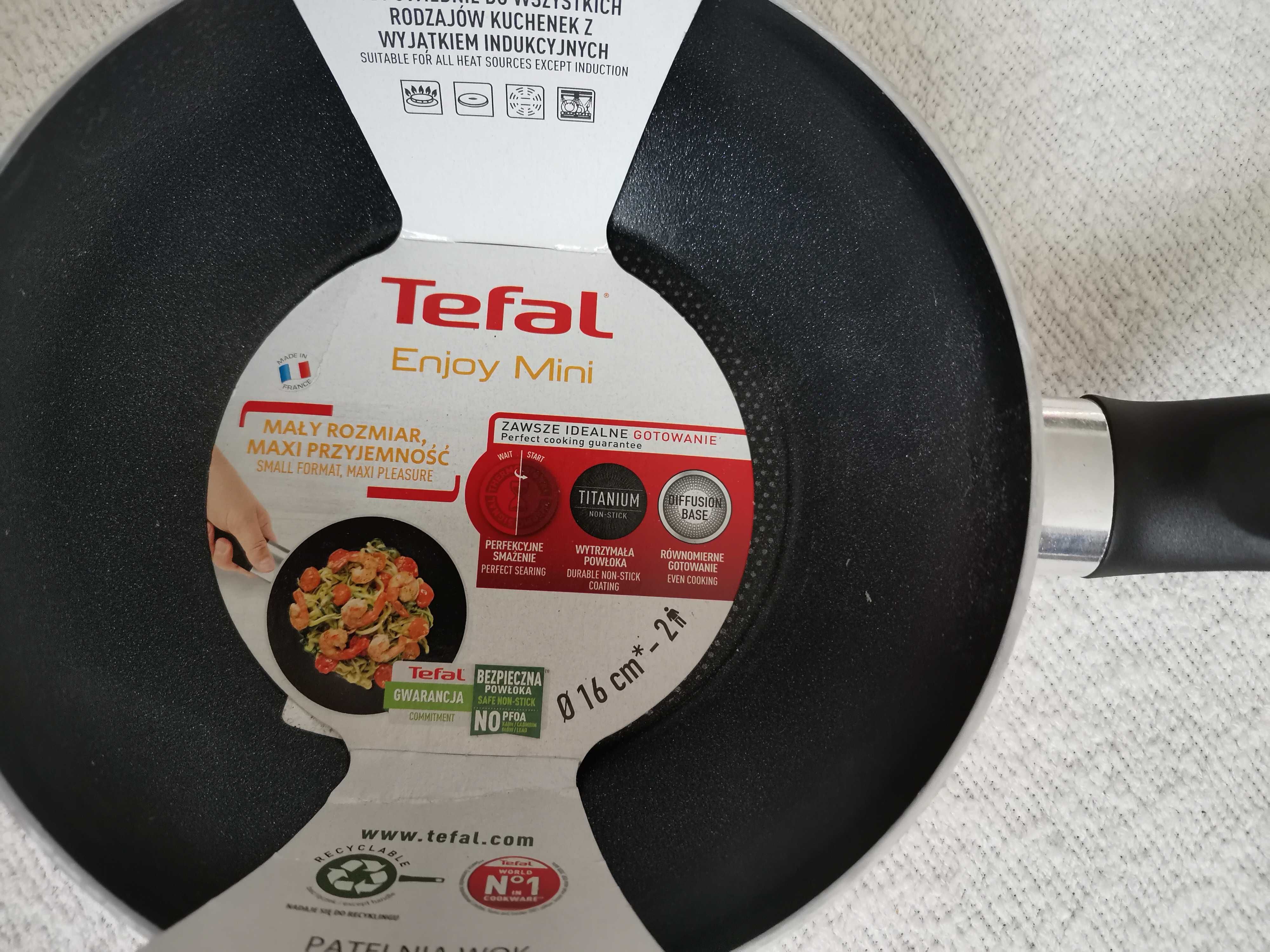 NOWA Patelnia Tefal Enjoy Mini, 16 cm non-stick (nieprzywierająca)