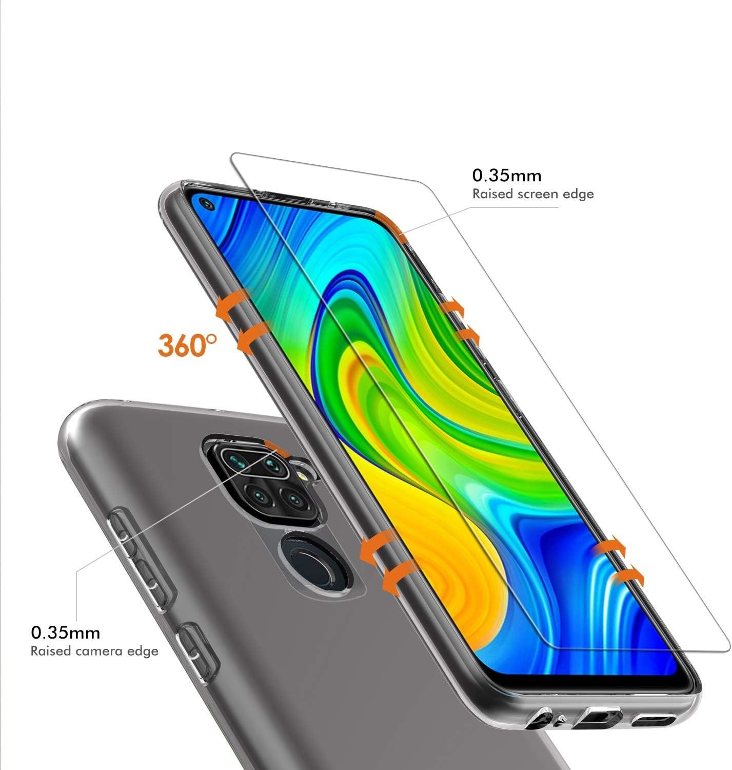 Zestaw Silikonowe Plecki 3szt Folia Ochronna Xiaomi Redmi Note 9 NFC