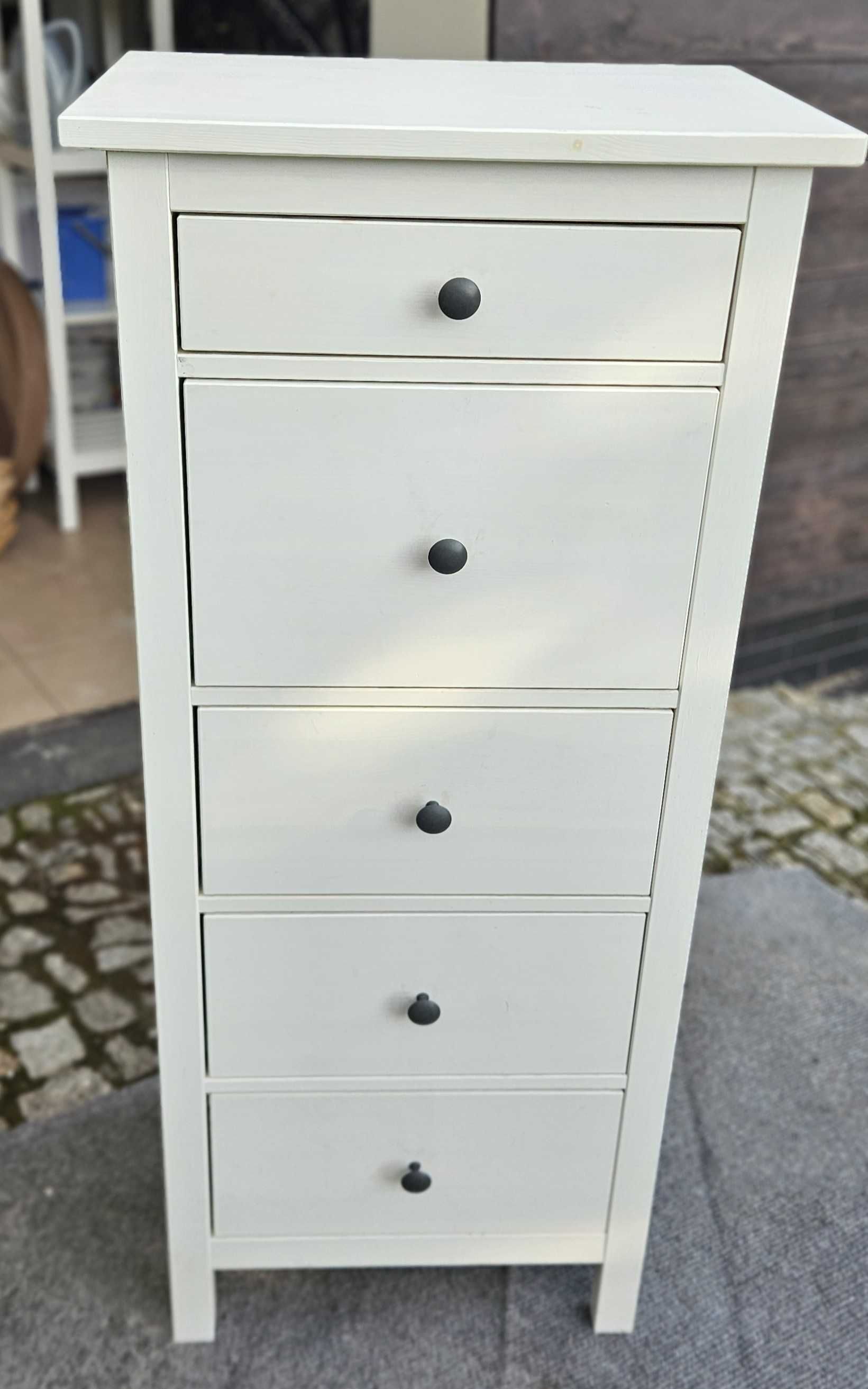 Komoda NORDBY 5 szuflad biały