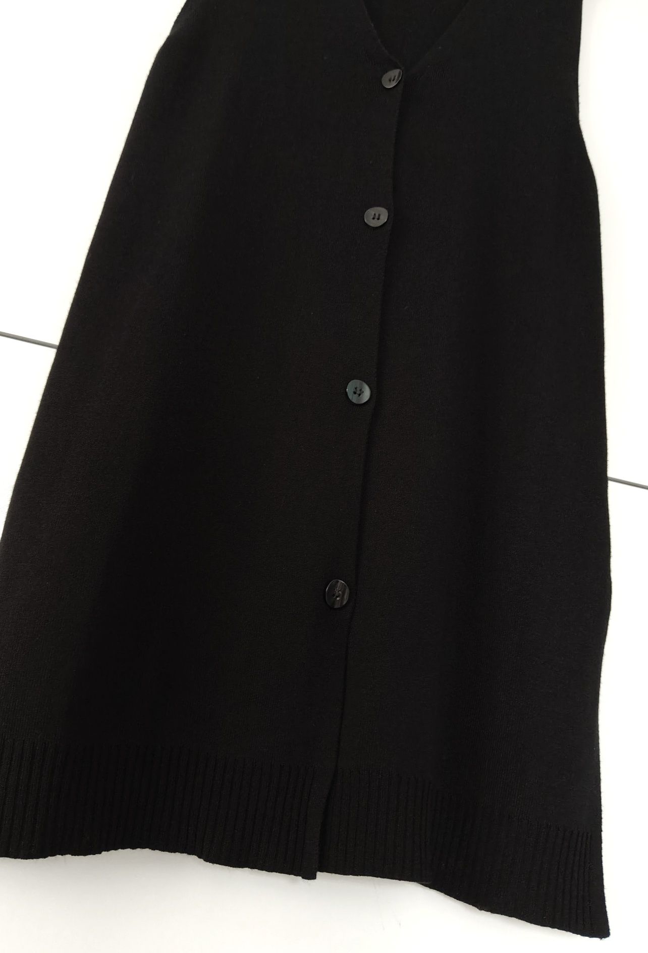 Kamizelka Massimo dutti 38 M czarna wiskozowa długa