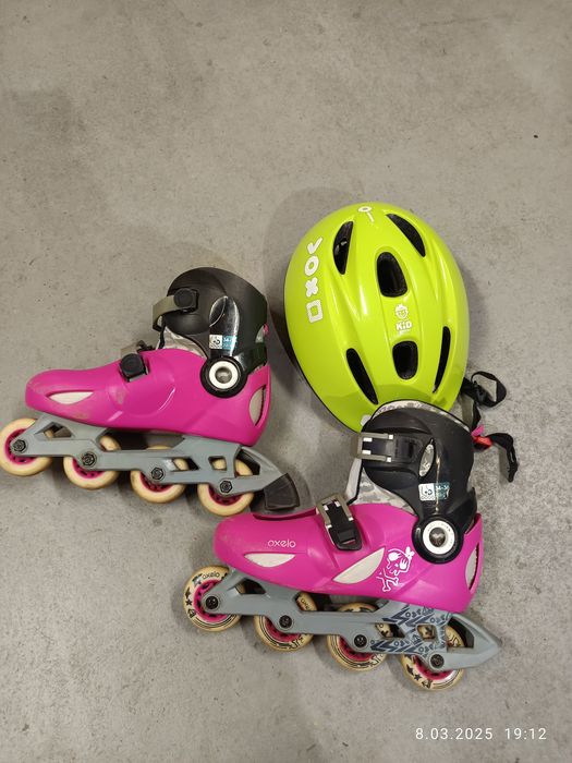 Rolki + kask oxelo, 34-36