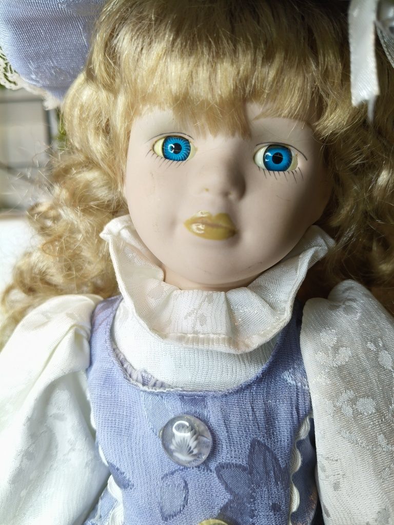 Stara kolekcjonerska lalka głowa porcelanowa 16
