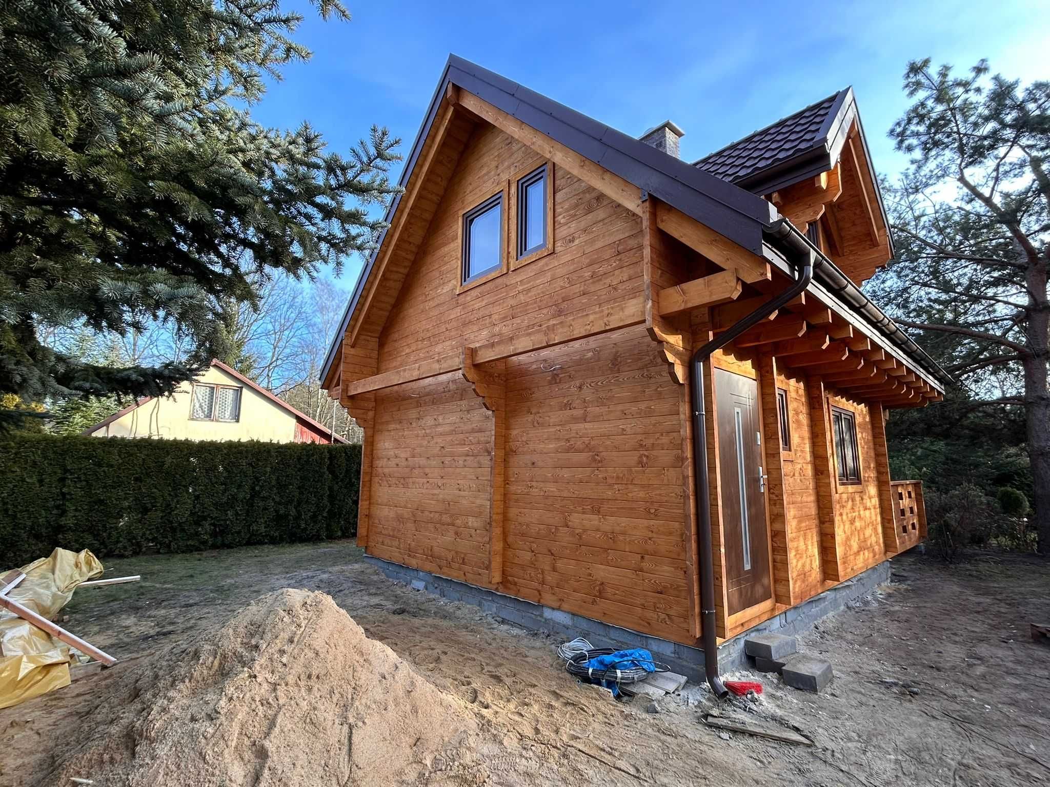 Drewniany domek letniskowy Karolina II 61 + 19 m2 - ROD, działka