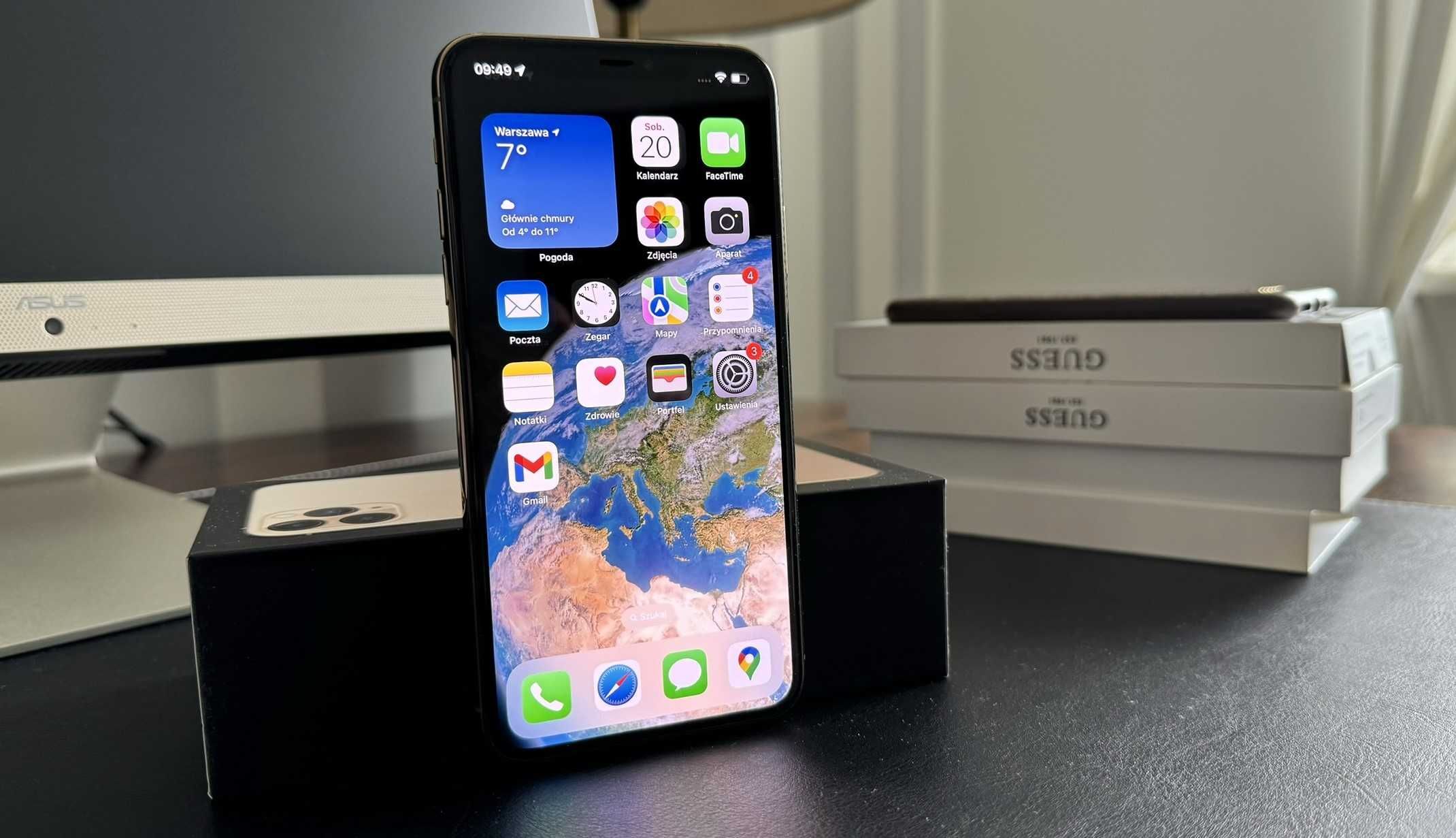 iPhone 11 Pro Max 256 GB Gold / Jak nowy. DODATKI!