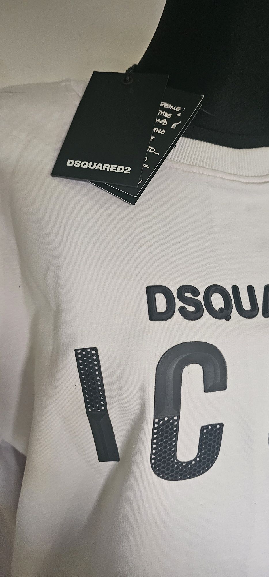 Dsquared2 biała klasyczna bluza z metkami