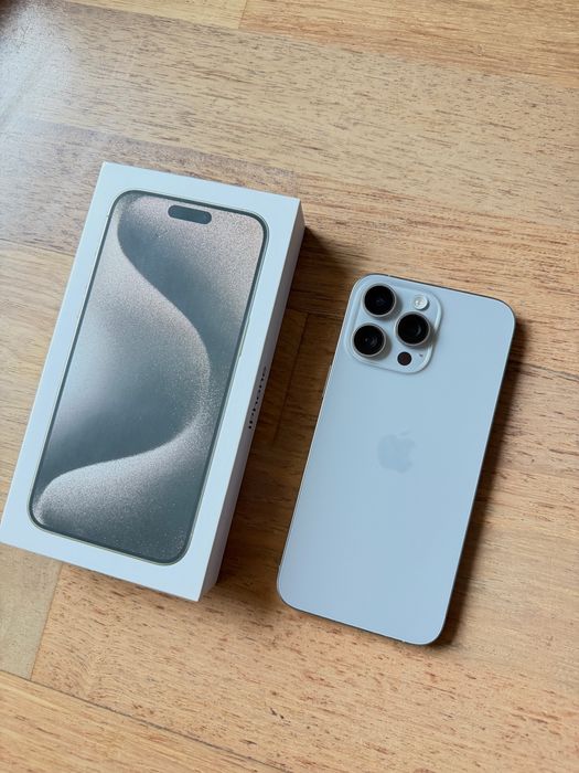 iPhone 15 Pro Max 256GB Natural Titanium – stan bdb, pełny zestaw