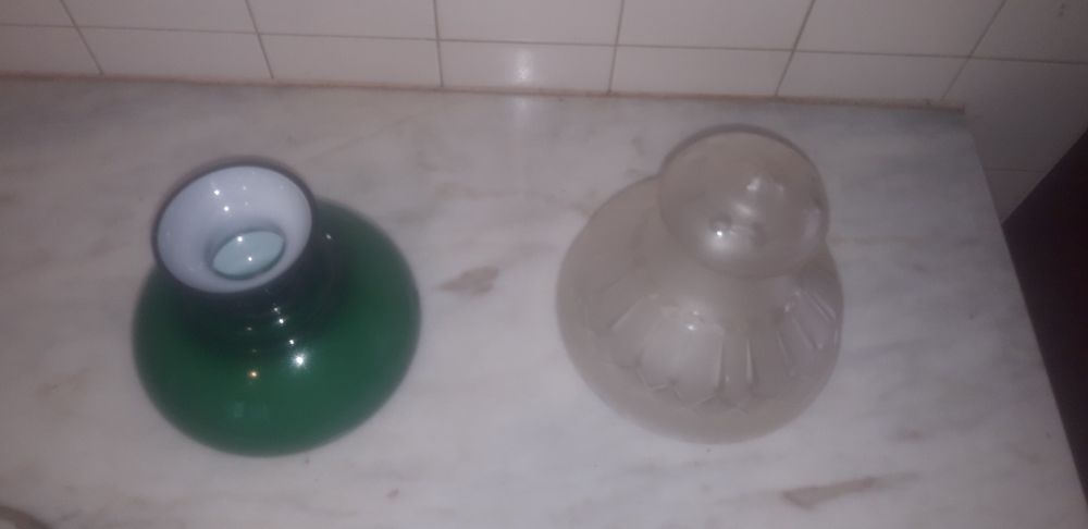 Conjunto de 2 Abajours de Candeeiros Antigos