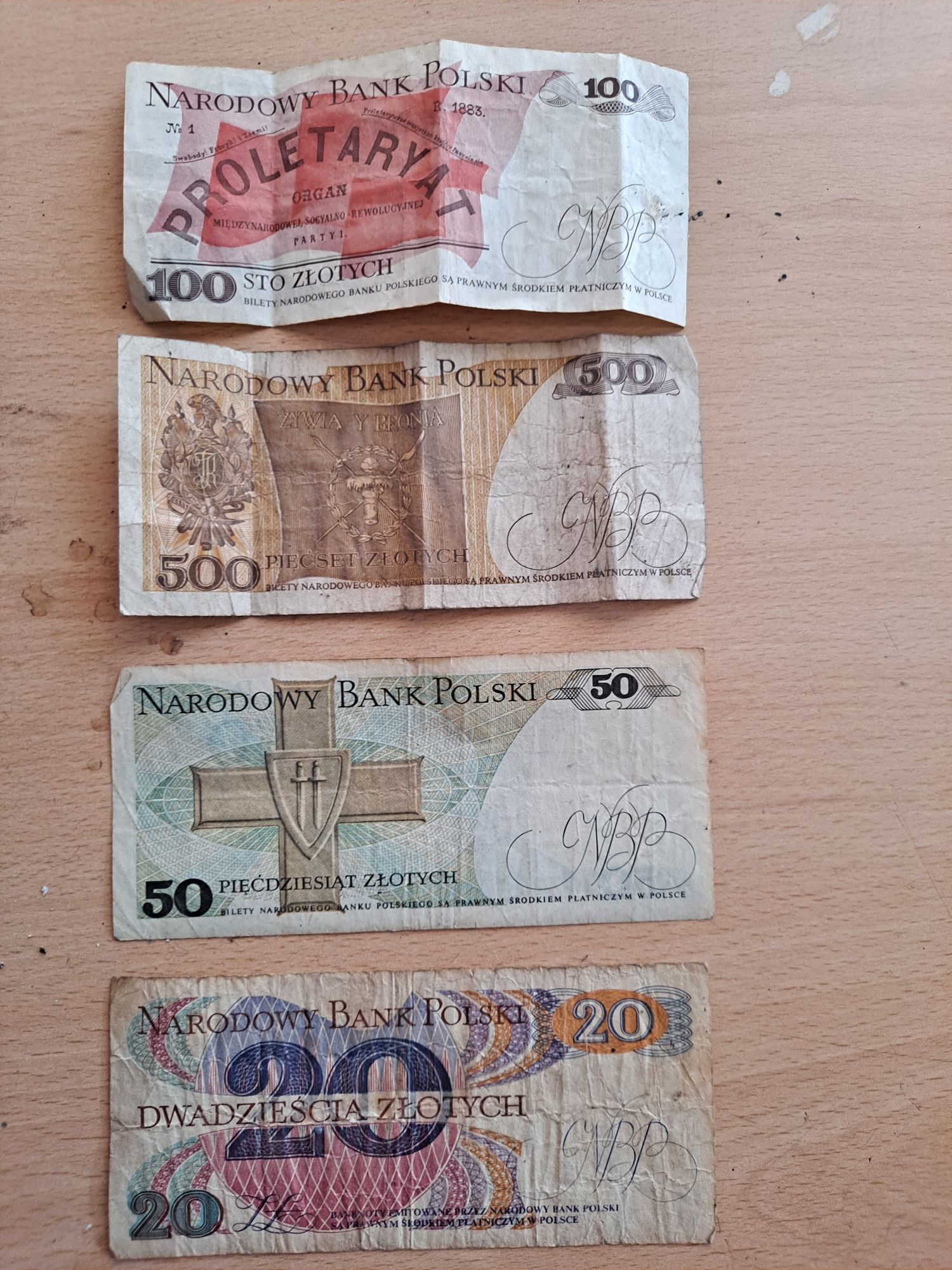 Banknoty PRLstan bdb 4szt plus 4 gratis