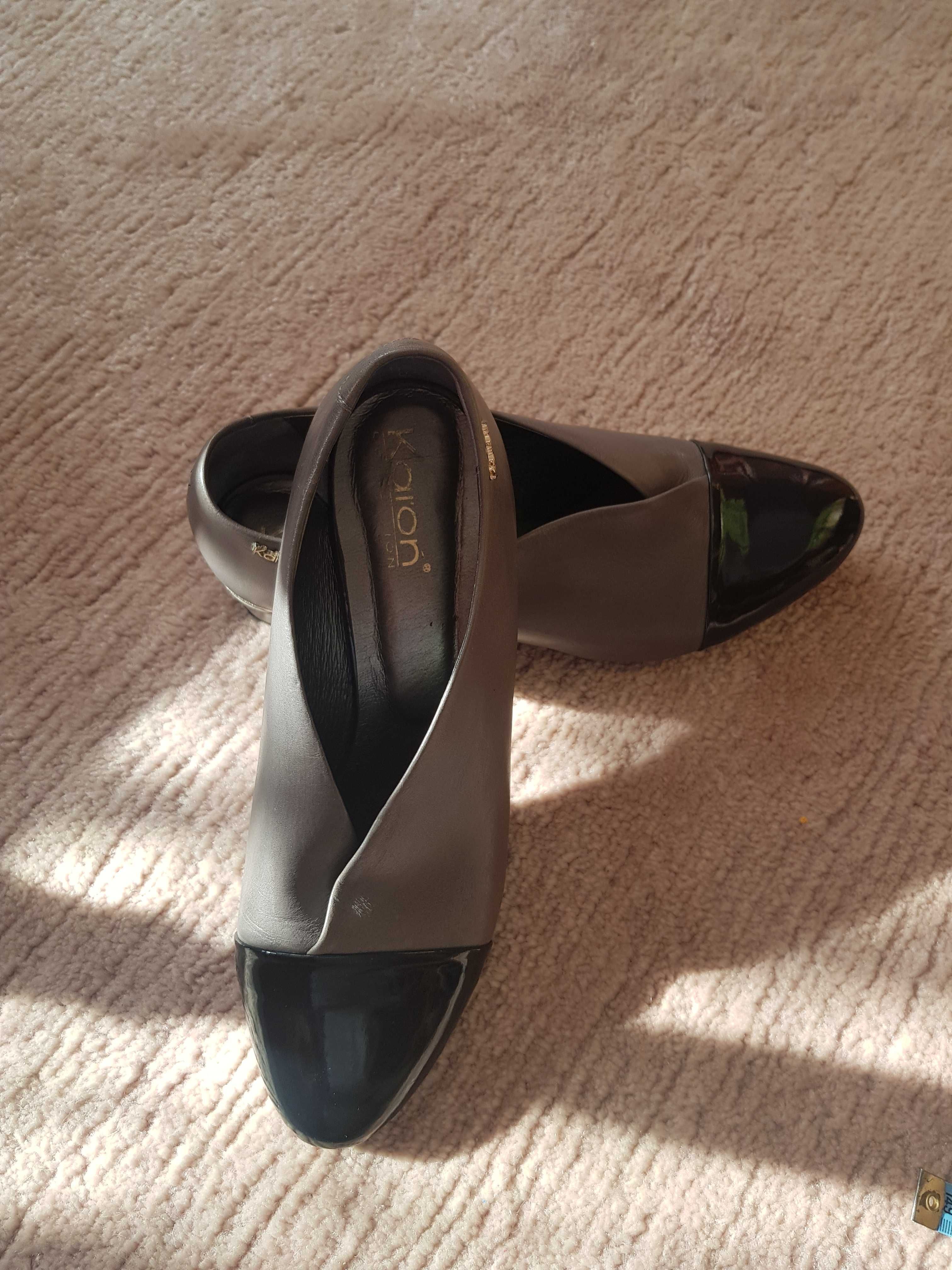 Buty Karoń, czułenka, skóra naturalna,r.39,raz założone