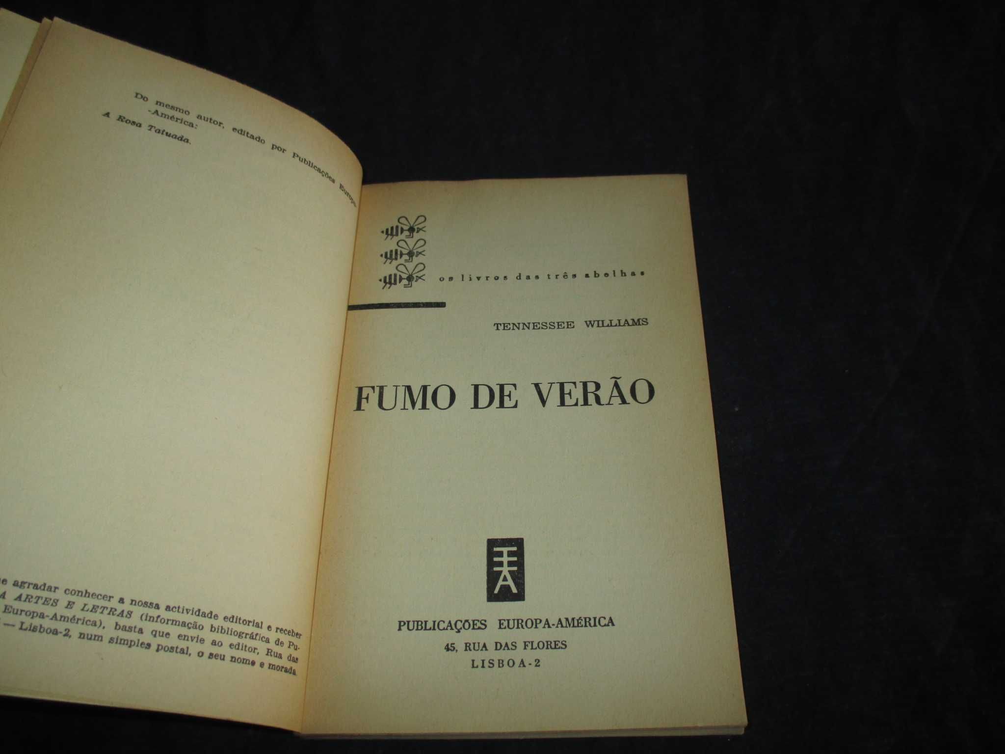 Livro Fumo de Verão Tennessee Williams