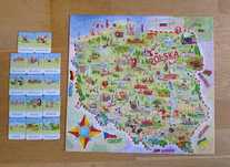 Puzzle Mapa Polski 100 elem + quiz Castorland