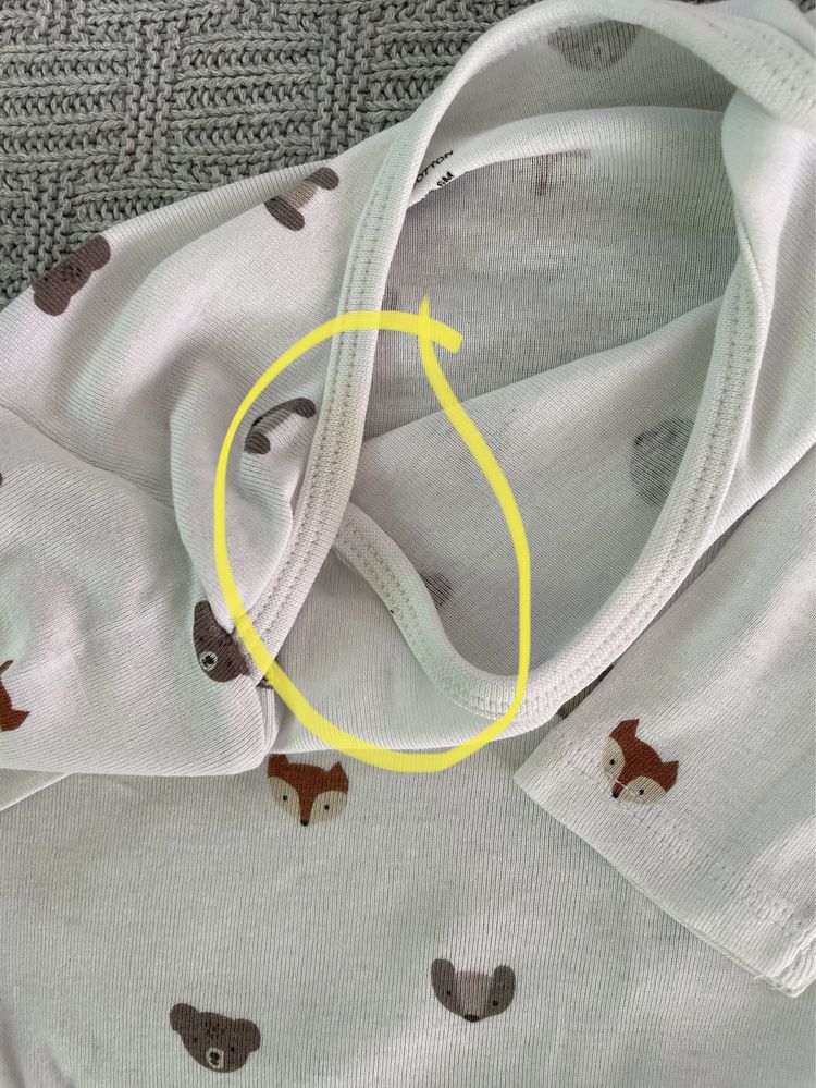 Białe body ze zwierzętami z bawełny organicznej H&M 68