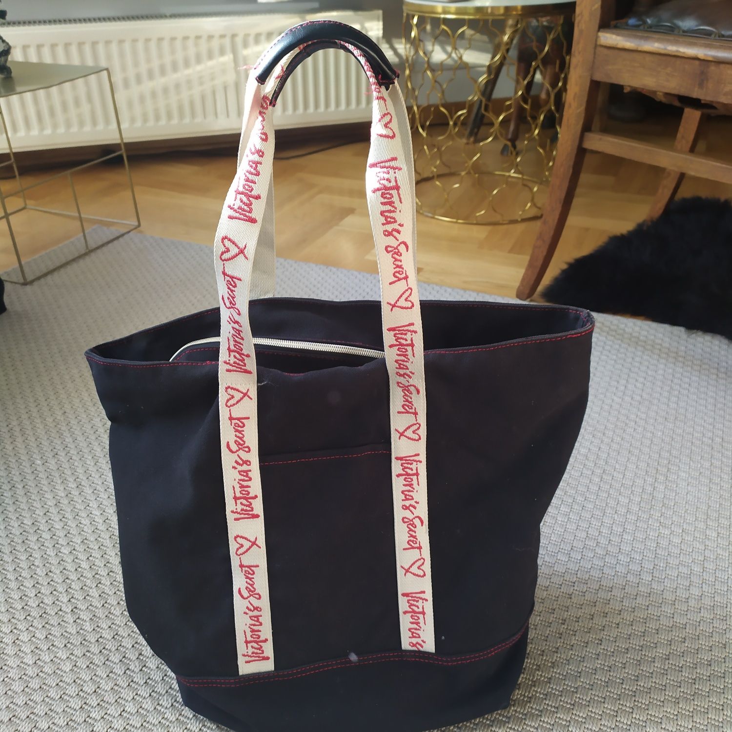 Torba tekstylna Victoria Secret czarna