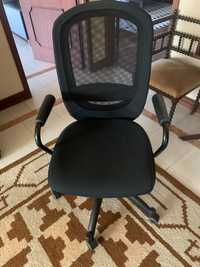 Cadeira de escritório, elevatória, com braços, Ikea Vilgot