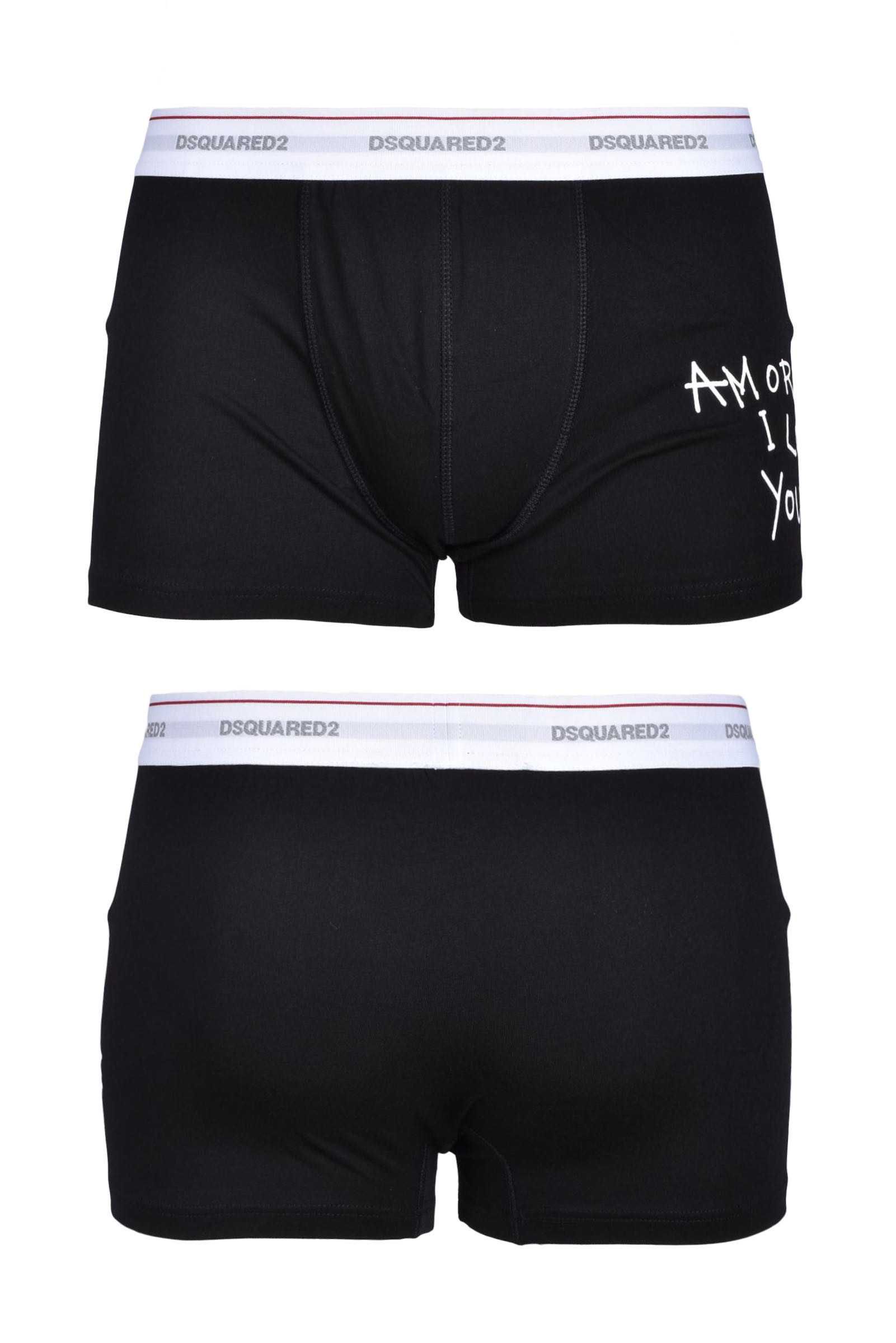 DSQUARED2 UNDERWEAR bokserki męskie BLACK Oryginalne