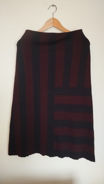 Wełniana spódnica cos bordowo granatowa 100% wełna