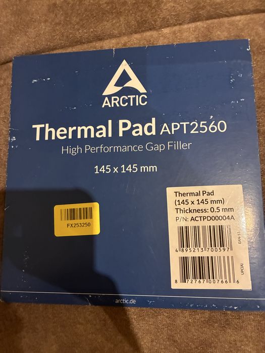 Термопрокладка ARCTIC ART2560 145x145x0,5мм 6 Вт/м·К