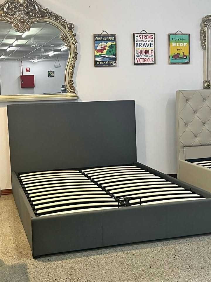 Cama com arrumação+ cabeceira casal Novo levamos sua casa Envio gratis
