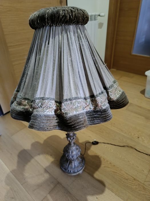 Candeeiro anos 40, com abajur de origem