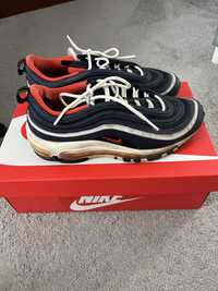 Nike air max 97 niebiesko biało pomarańczowe