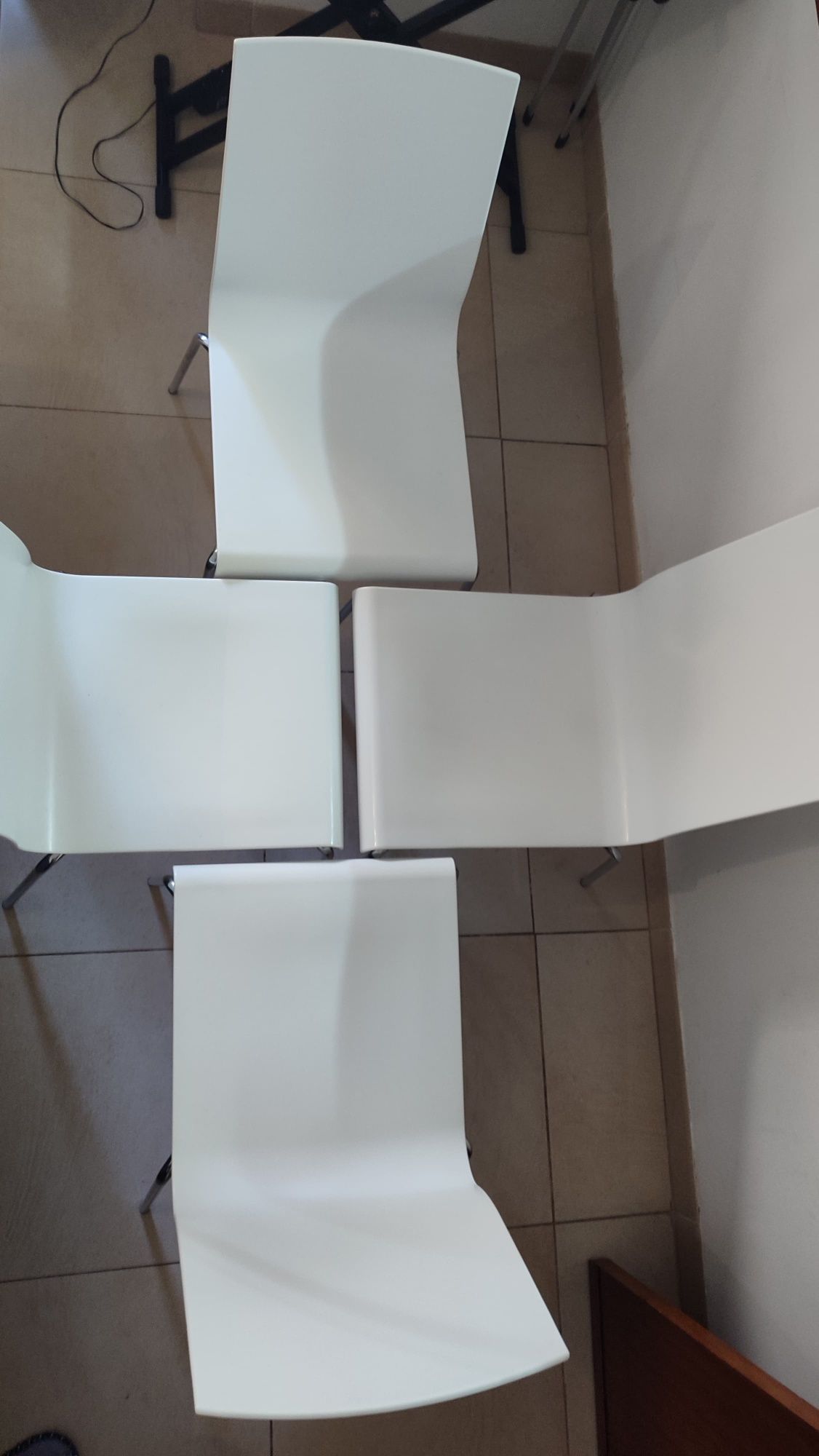 Conjunto de 4 cadeiras de Inox