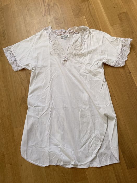 Koszula nocna Christian Dior bawełna koronka