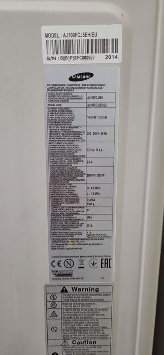 Klimatyzator Samsung 10KW/12KW + 5 jednostek wewnętrznych - OKAZJA !