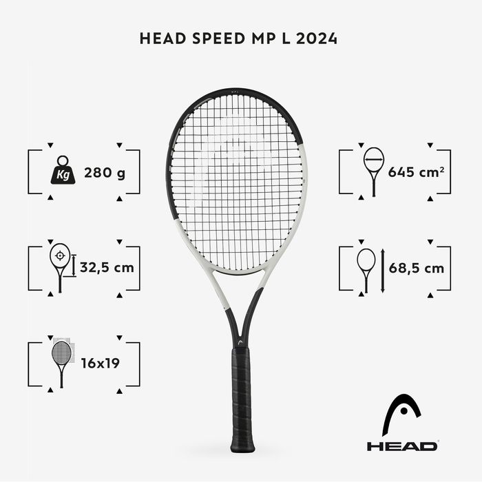 Raquete de ténis adulto - HEAD AUXETIC SPEED MP L 2024