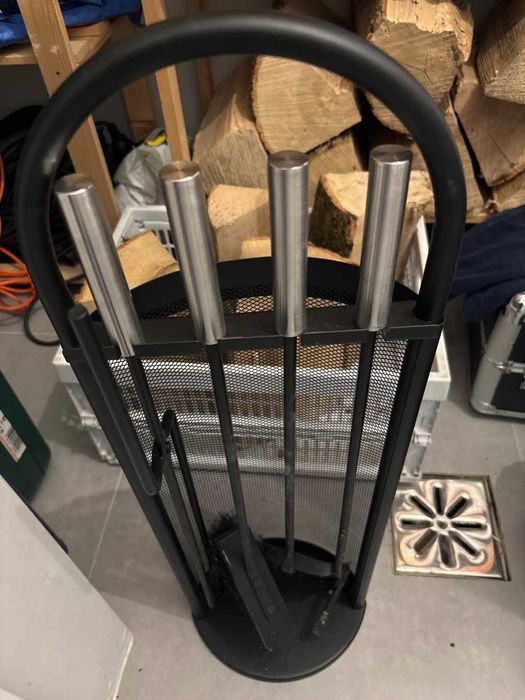 Przybory Kominkowe Akcesoria Do Kominka Zestaw 5w1 Metalowy