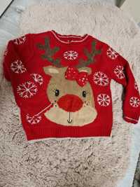Sweterek świąteczny mini club r. 92-98