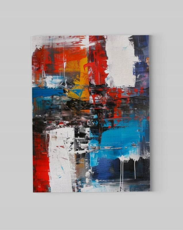 Obraz na płótnie "Abstrakcyjne Linie i Kolory" 60x80 cm