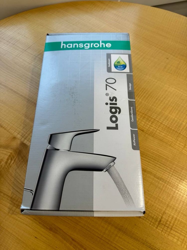 Змішувач для раковини hansgrohe Logis 2 Flow з донним клапаном